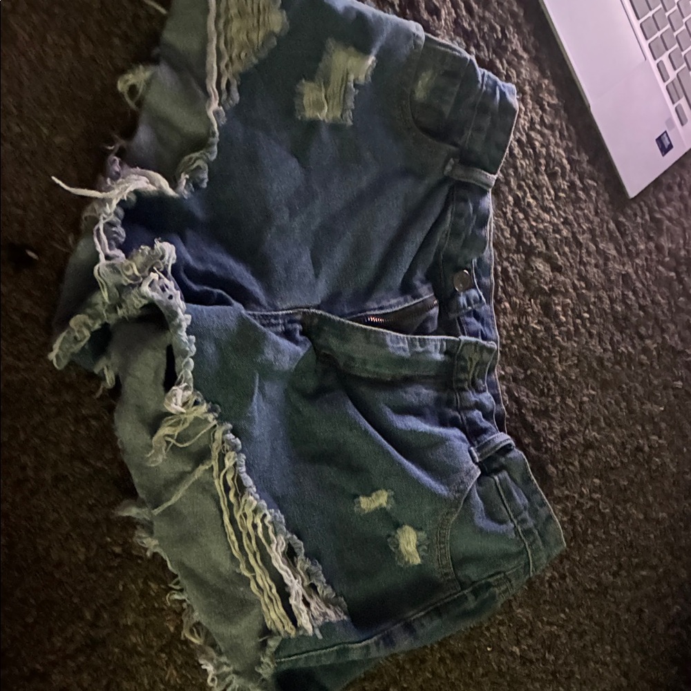 Distressed Denim Women Shorts